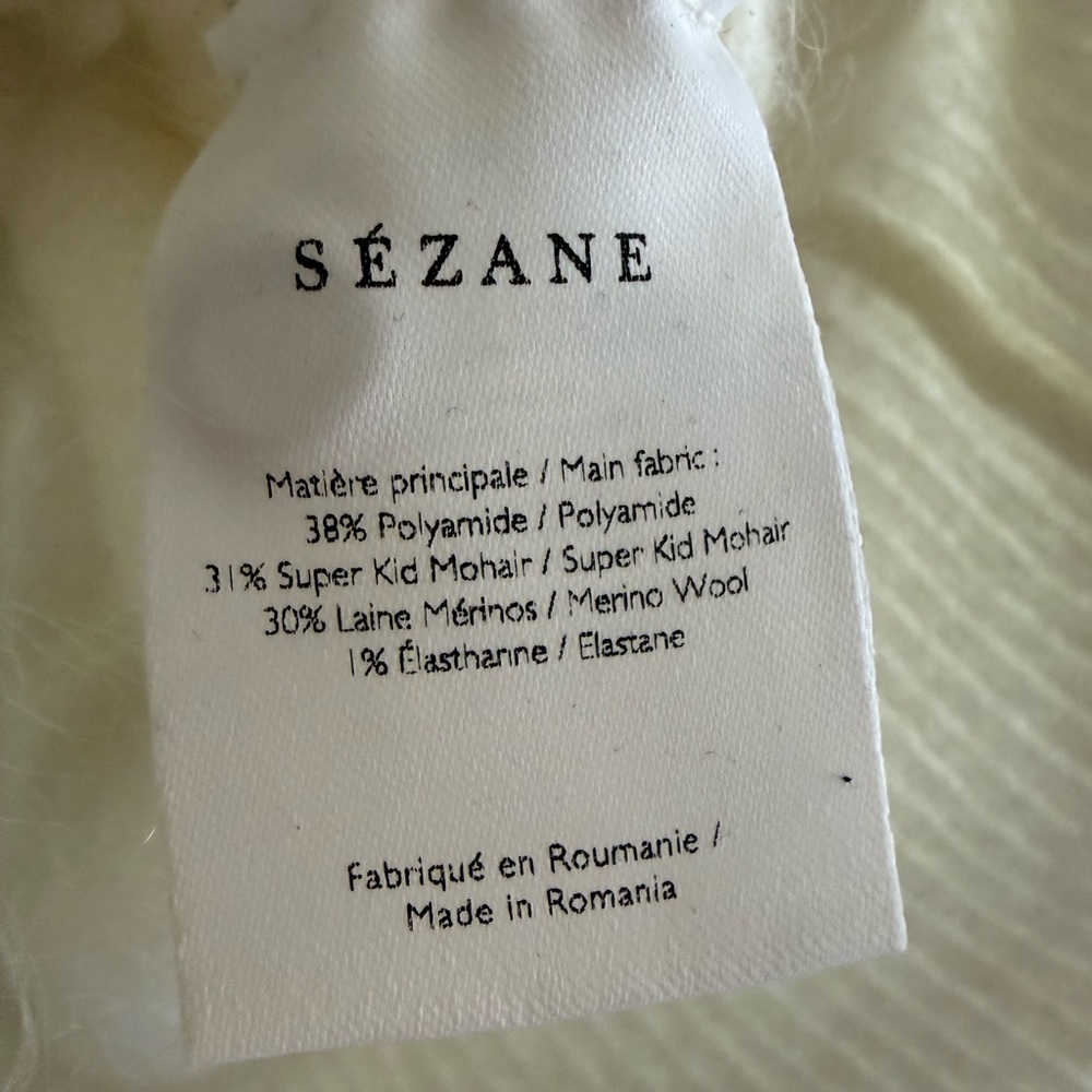 Sézane Léon ecru wool jumper - Picture 4 of 8